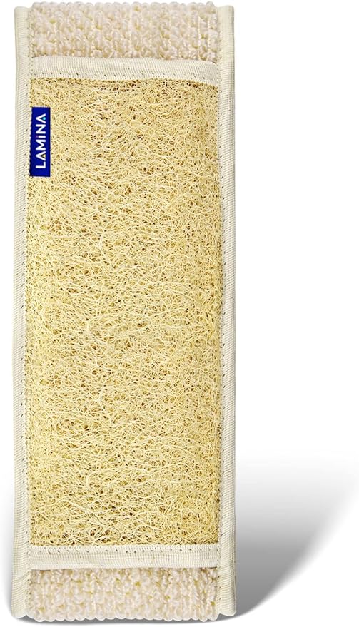 Veteran Textile%100 Natural-Organic, Loofah Sponge, Body Scrubber, Back Washer, Back Strap, Shower Bathing with Loofah beds, All-Round Cleaning, Body Care [ Lamina ] (Double-Sided Bath Mini)