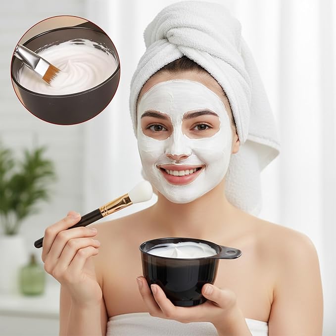2 Pcs Hairs Dye Bowles Hair Color Bowl Plastic Hair Color Mixing Tint Bowls Applicator Bowls Hairs Dyeing Coloring Tools for Salon (Transparent Black)