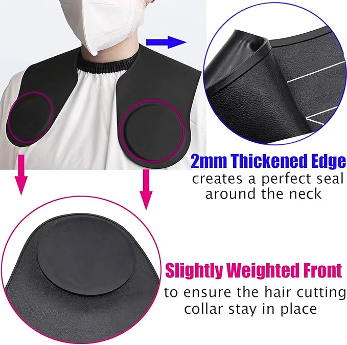 Hair Cutting Guide Collar Silicone Waterproof Cutting Cape for Hair Stylist Hair Cutting Mat for Shoulders Hair Cut Mat with Guidelines Weighted Neck Wrap for Salon Home Large