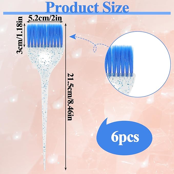 TIESOME 3 Pieces Hair Dye Brush Set, Precision Applicator Brush Coloring and Styling Tint Applicator for Home and Professional Use Hair Salon Tools