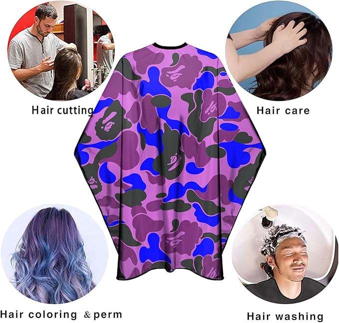 Barber Cape for Men Professional Hair Cutting Salon Cape with Snaps Waterproof Hairdressing Styling Cape- 63”× 56”