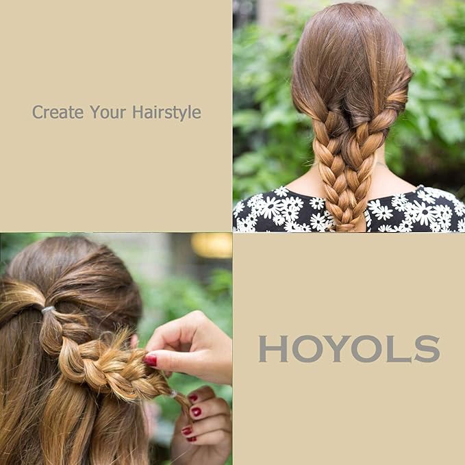 HOYOLS 3/4 Inches Colorful Rubber Bands for Hair Ties Reusable Elastics Ponytail Holders for Baby Toddler Girls Infants Kids Thick Hair Mini Braids No Damage Office Supplier 600 Pcs (M) Latex-Free