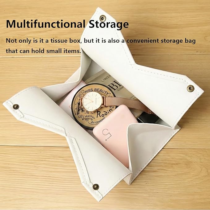 Memento Mori Skull Blck Leather Tissue Box Cover Rectangle,Academia Catholic Toilet Paper Box Holder,Gothic Decorative Facial Paper Case for Living Room Kitchen Office Desk,9.8x5.9x5.9