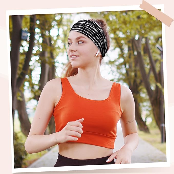 Leopard Print Headbands, 6Pcs Non-Slip Wide Hairband for Daily Wear Outdoor for Women Girls