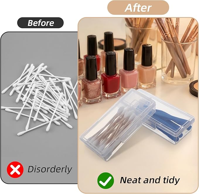 3PCS Floss Pick Holder Cotton Swab Holder Cotton Pad Holders Dental Floss Holders with Lid for Travel Cottons Buds Flosss Small Items