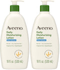 Aveeno Sheer Hydration Daily Moisturizing Fragrance-Free Lotion with Nourishing Prebiotic Oat, Fast-Absorbing Body Moisturizer for Dry Skin with Lightweight, Breathable Feel, 18 fl. oz (Pack of 2)