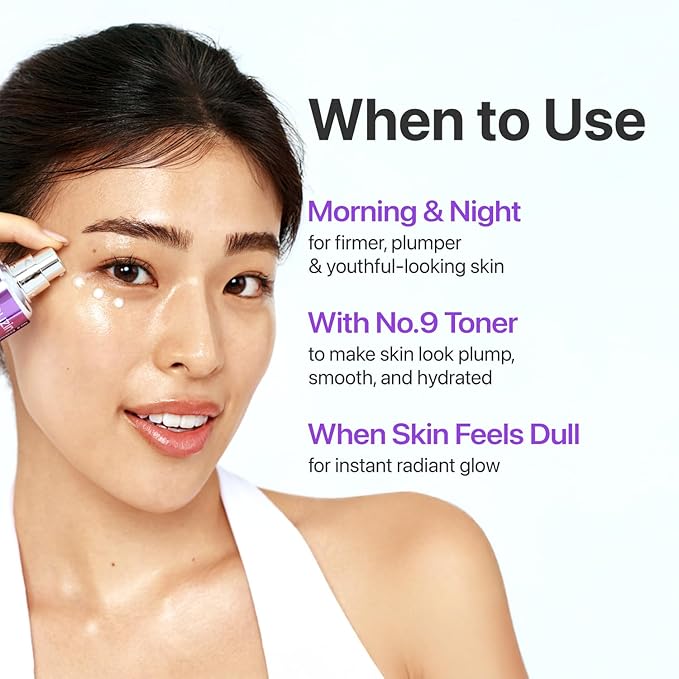 numbuzin No.9 NAD+ Peptide Lifting Serum for Glow, Firming & Wrinkles, Peptide Facial Serum for Sagging Skin, Fine Lines & Elasticity, Hydrating & Tightening Formula, Korean Skincare 1.69 fl oz