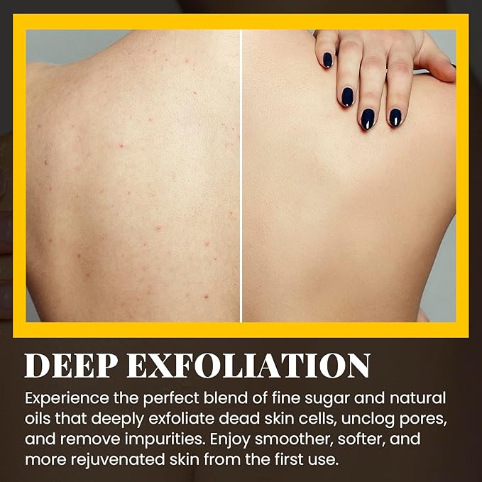 Turmeric Scrub For Dark Armpit Remover, Turmeric Body Exfoliator For Inner Thigh Dark Spots,Natural Glow Brightening Exfoliating Body Scrub,Cellulite Butt Sugar Scrub For Private Area