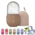 Ice Roller For Face And Eye, Reusable Ice Face Roller, Facial IceRoller, IceGlobes For Faces, Silicone Massage IceMold, IceRoller Skin Care Tool, Massage Facial Ices Tray For Women Girl (brown)