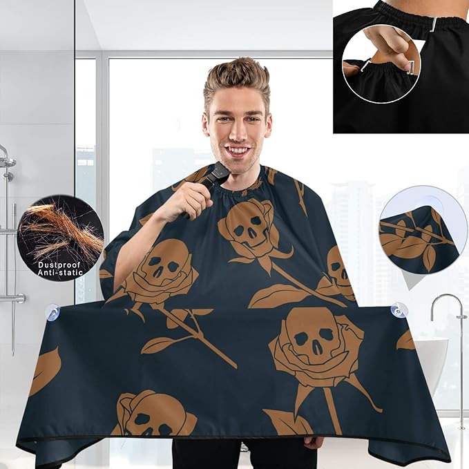 visesunny Professional Barber Cape Polyester Hair Cutting Salon Cape Apron Anti-Static Beard Bib Grooming Apron