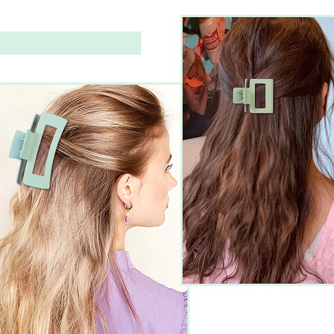Hair Claws 16 Pcs Hair Clips for Women Thin Thick Curly Hair Large and Small Matte Banana Clips Strong Hold Nonslip