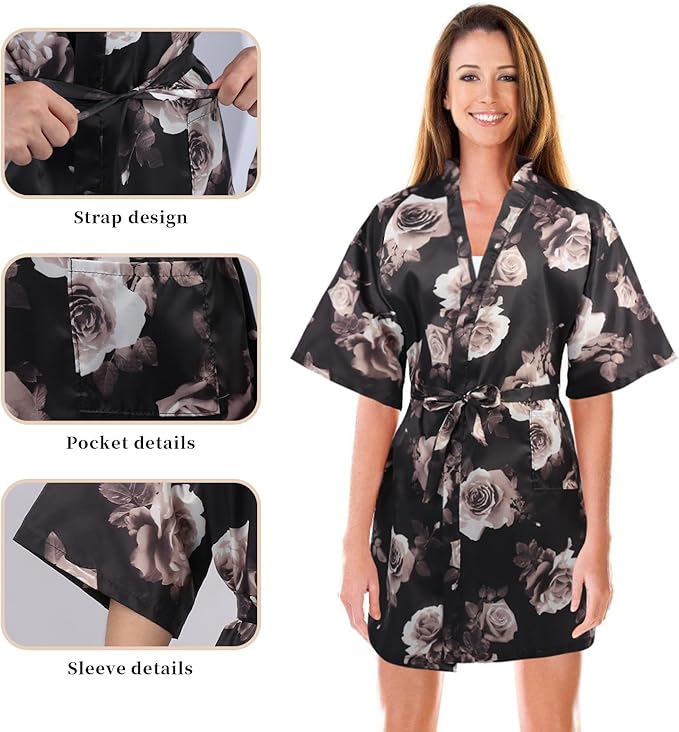 Salon Client Gown Robes Cape Hair Cutting Smock with Adjustable Tie for Hair Cutting Barber Hairstyling