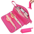 Hair Tools Travel Bag and Heat Resistant Mat, 2 in 1 Portable Organizer Hair Travel Case for Curling Iron, Hair Straightener, Flat Irons, PU Hangable Handle, Neoprene (Vibrant RoseRed)