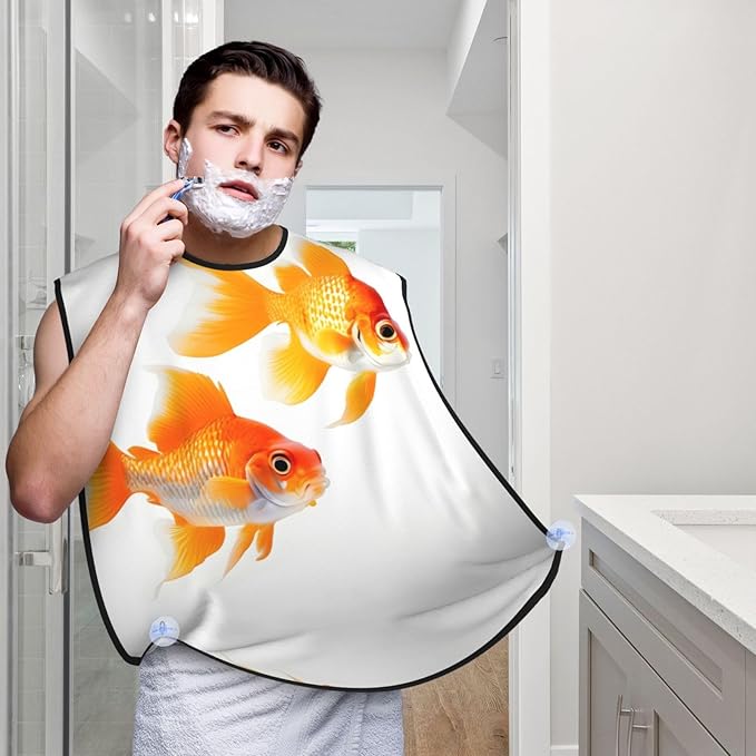 Tahiti Beach Print Beard Bib Shaving Apron, Beard Hair Trimming Cape Gift For Dad