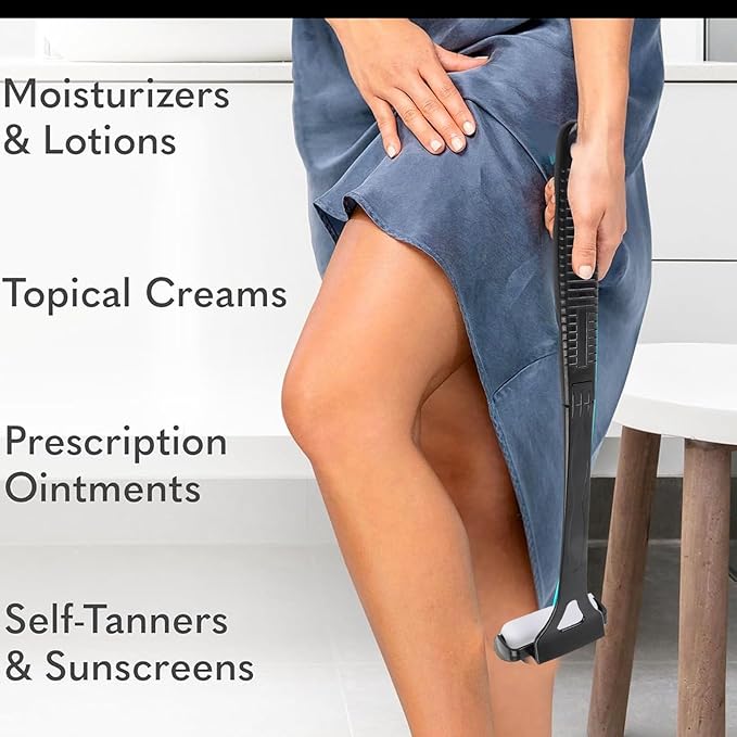 ZJchao Lotion Applicator for Back, Back Lotion Applicator, Foldable Long Handle Roller Curved Anti Slip Grip for Sunscreen Sunblock Ensuring an Even Application