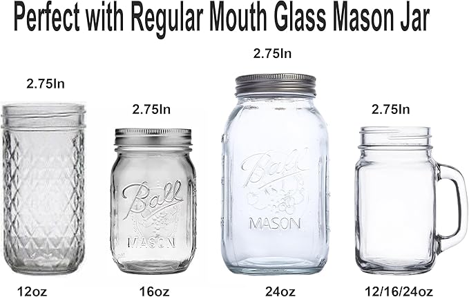 Mason Jar Foaming Soap Dispenser Pump fit 2.75Inch Regular Mouth,Rust Proof Stainless Steel Lid and BPA Free Plastic Foam Soap Pump-Hotel Bathroom Accessories（Black）