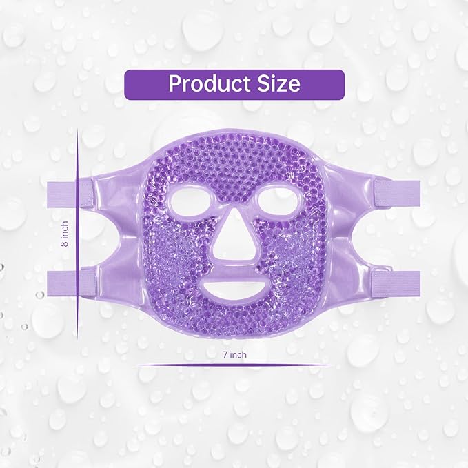 ZNÖCUETÖD Face Ice Mask Facial Ice Packs Gel Hot Cold Compress for Post Oral, Dental, Nose,Facelift Plastic Cosmetic & Laser Surgery Recovery Puffiness Swelling Dark Circles & Headaches Gift for Women
