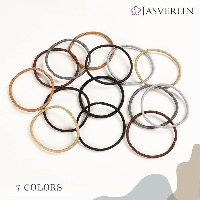 Small Hair Elastics, Black Hair Ties Ponytail Holder Fine Thin Medium Hair No Pull Long Lasting Braid Hair Styling Rubber Bands for Women 8-14 Girl Men 2mm 80 Pieces (Black)