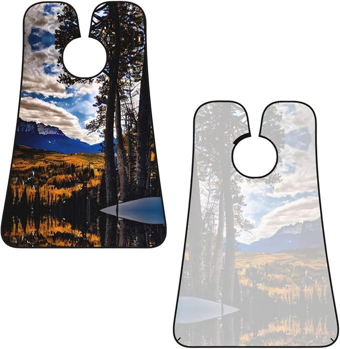 Rabbit Background Print Beard Bib Shaving Apron, Beard Hair Trimming Cape Gift For Dad