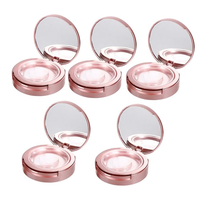Beaupretty 5Pcs Double Layer Eyelash Storage Box with Lash Holder Mirror Case for Travel Organization Compact Eyelash Travel Organizer for Makeup Enthusiasts and Beauty Salons
