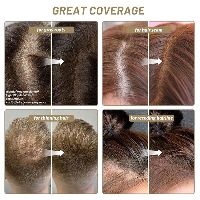 SOVONCARE Hairline Powder - Root Touch Up & Gray Hair Concealer for Men and Women, Instantly Covers Thinning Hair and Bald Spots, Natural-Looking Coverage Light Blonde 0.35 oz