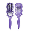 New Curly Hair Brush Ventilated Boar Bristle Hair Brush,Curl Defining Brush,For Curly Hair Wet,Curl Defining Brush For Women And Men (Purple)