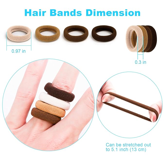 Toddler Hair Ties, Kids Hair Ties, Small Hair Bands and Girls Elastic Ponytail Holders for Baby Girls (Diameter 0.97 Inch）