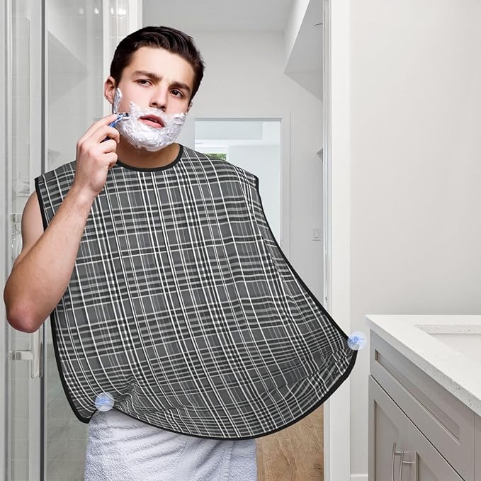 Flag Of Georgia Print Beard Bib Shaving Apron, Beard Hair Trimming Cape Gift For Dad