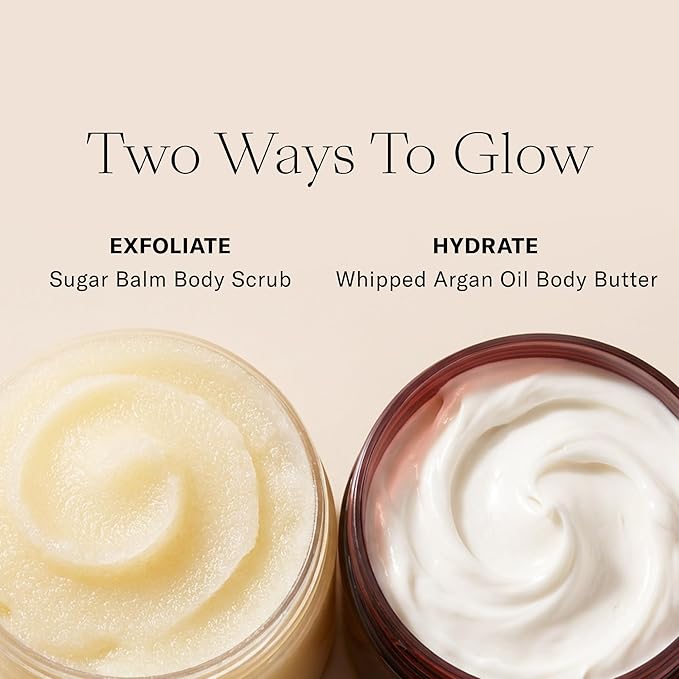 Josie Maran Argan Sugar Balm Body Scrub - Exfoliating Sugar Scrub with 100% Pure Argan Oil & Coconut Oil - Softens, Smoothes & Hydrates Dry Skin - Vegan + Cruelty Free - Night Flower (18 oz)