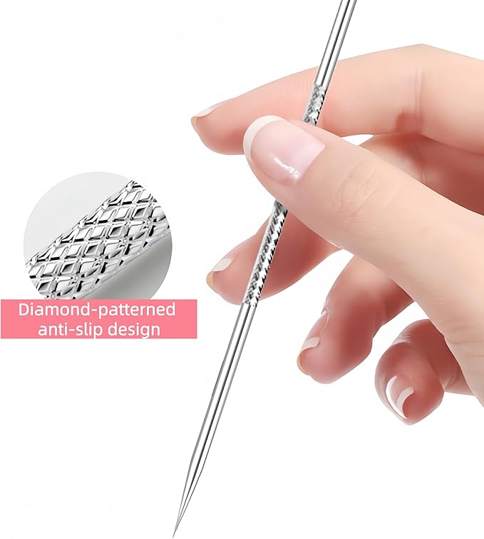 7 Pcs Blackhead Remover Comedone Extractor, Acne Removal Kit, Manual Pimple Popper Tool for Quick and Easy Removal of Pimples, Blackheads on Forehead, Facial and Nose (7 Pack)