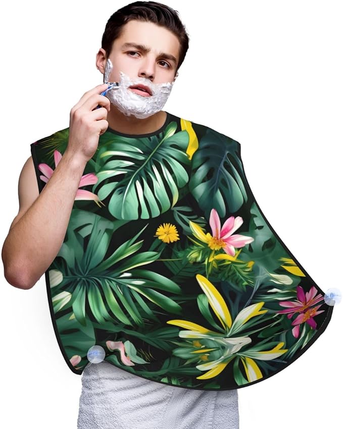 Underwater Scenery Print Beard Bib Shaving Apron, Beard Hair Trimming Cape Gift For Dad