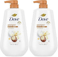 Dove Body Wash with Pump Pamper Shea Butter & Vanilla for 24hr Lotion-Soft Skin Moisturizing Skin Cleanser with No Sulfates No Parabens 30.6 oz,(Pack of 2)