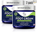 Tea Tree Oil Foot Cream - Moisturizing Athletes Foot Care For Dry Cracked Feet Cream - Heel & Callus Removal, Toenail Treatment, Itchiness Relief - Made in USA Foot Cream, 2 Ounce Pack of 2