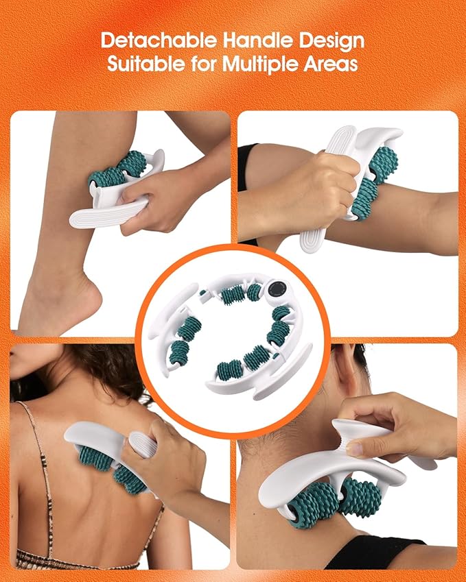 Anti Cellulite Massage Tool - Ergonomic Cellulite Remover for Legs and Arms with Detachable Handles - Smooth-Glide Lymphatic Drainage Massager for Boost Confidence and Tightened Skin(Green)
