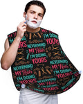 Beard Trimming Hair Catcher, Barber Quote Never Mind My Hair I'm Doing Yours Shave Bib, Non-Stick Bib Apron Waterproof, Shaving Tool for Men for Husband Father’s Day