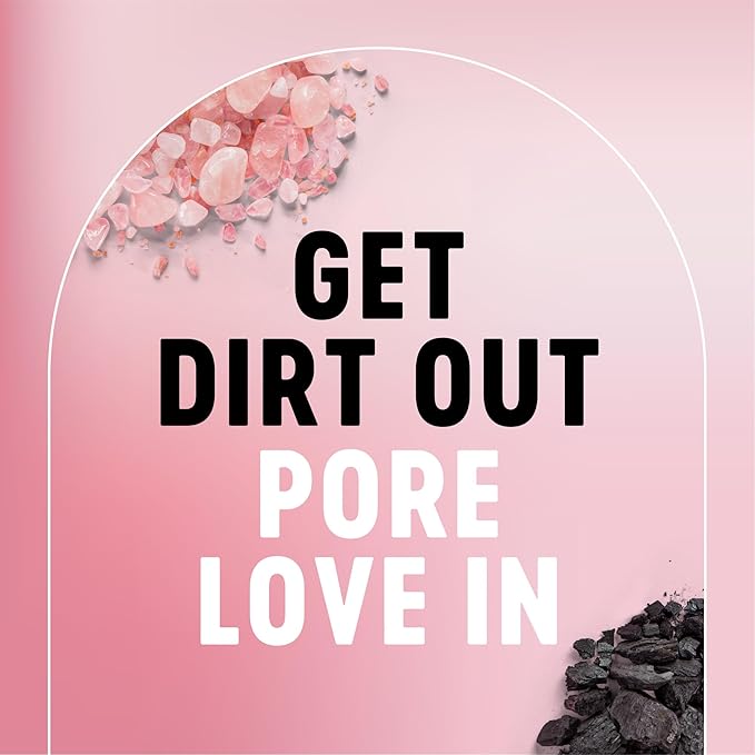 Bioré Rose Quartz + Charcoal Daily Purifying Cleanser,Oil Free Facial Cleanser Energizes Skin,Dermatologist Tested and Cruelty Free,6.77 oz,(Pack of 2)