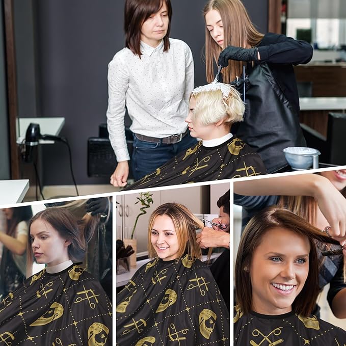 Professional Hair Cutting Cape(2 Pack), Salon Barber Cape with Adjustable Snap Closure