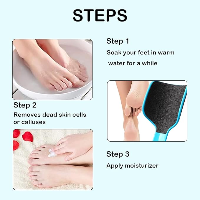 2Pcs Professional Dual Sided U Shaped Foot File Foot Files for Hard Skin Foot Scraper Rasp Dry Skin Remover Feet Dead Skin Remover for Feet