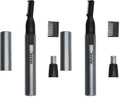 WAHL Micro Groomsman Personal Trimmer, Battery Powered | Rinseable Heads | Interchangeable Heads | For Facial Detailing | Model 05640-600