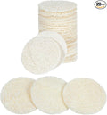 20 Pcs Natural Loofah Sponge Pads for Washing Face, Exfoliating Body Face Scrub Pads for Makeup & Dead Skin Masks Removal, Exfoliating Face Pad for Women Men Cleansing Skin(2.17 Inch)