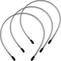 WILLBOND 3 Pack Unisex Hair Band Metal Headband Black Head Band Spring Wavy Nonslip Men Women Sports Fashion Headwear (Small Spring)