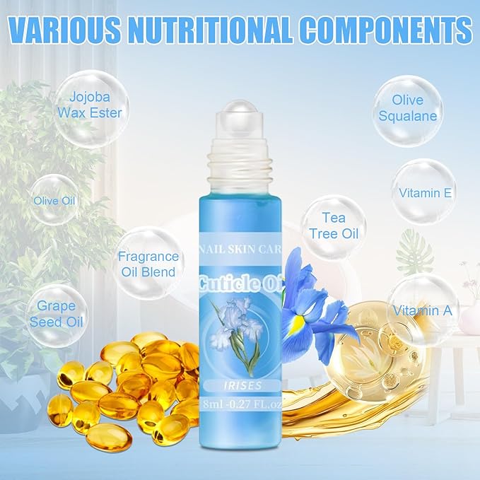 Natural Cuticle Oil for Nails Essential Oil Revitalizing Overnight Hydration for Dry Cuticles with Vitamin E Repaired Softener Nail Strengthener Protector for Damaged Skin