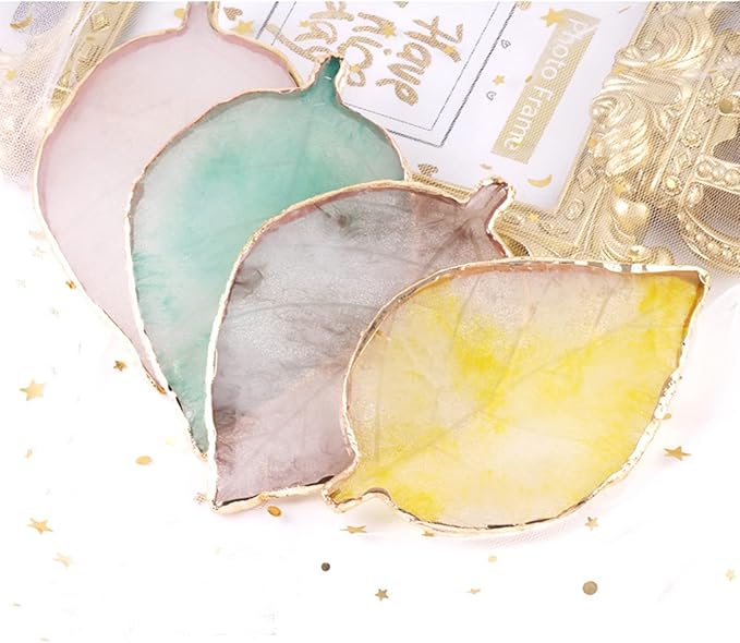1 Piece Nail Art Palette - Mixing Palette Makeup Plate Nail Tip Holder Display (Gray Leaf)