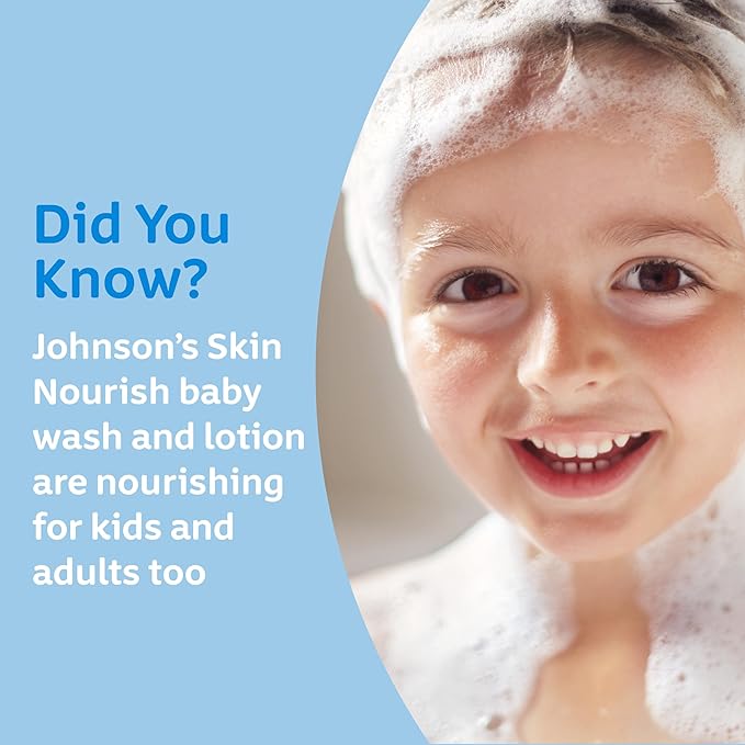 Johnson's Baby Skin Nourishing Moisture Baby Body Wash with Shea & Cocoa Butter, Hypoallergenic & Tear Free Baby Bath Wash, Paraben-, Dye-, Sulfate & Phthalate-Free, 20.3 fl. oz (Pack of 2)