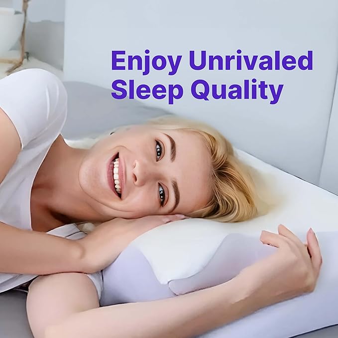 MAAS & BATH Ergo Z Pillowcase - Premium Breathable Pillow Case for Quality Sleep, Made with Machine Washable Non-Peeling Cotton Fabric, Easy-Open Hidden Zipper, Non-Toxic & Odorless
