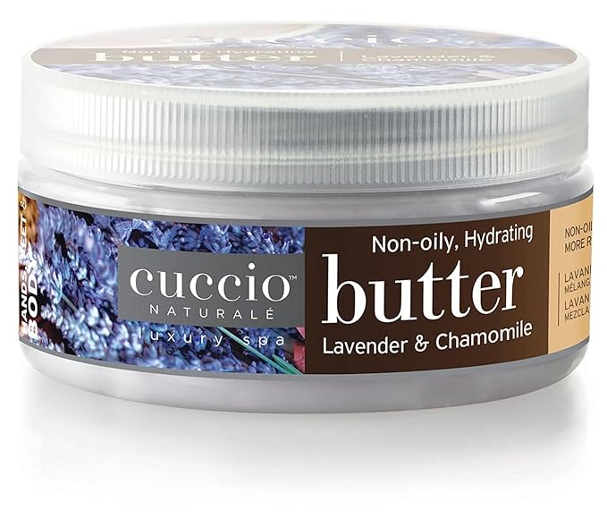 Cuccio Naturale Lavender & Chamomile Body Butter – 8 Ounce – Ultra-Hydrating, Non-Oily Formula for Silky Smooth Skin – Ideal for Daily Moisturization