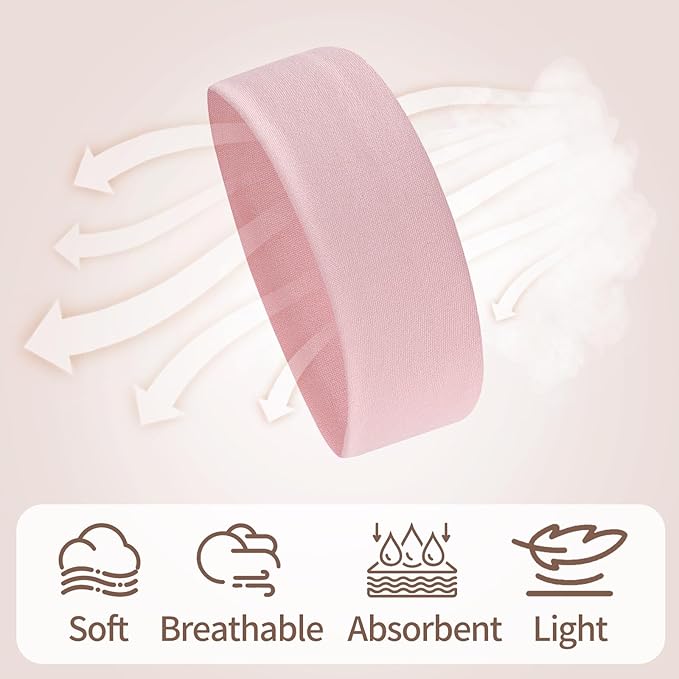 12 Pack Sports Headbands for Women, Non-Slip Elastic Soft Hair Bands, Fashion Hair Warp for Workout, Yoga, Running, Fitness, Neutral Colors