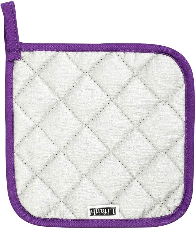 6 Pack Potholders Kitchen Pot Holders Set,Cotton Pot Holders for Kitchen 7 inch hot Pads,Heat Resistant Hot Pads for Cooking and Baking Grape