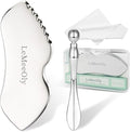 Stainless Steel GuaSha & Eye Cream Applicator Facial Tools, Metal Guasha for Face Neck, Eye Massager Tool, Lymphatic Drainage Face Massage Tool, Skin Care Gift