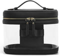 Popvibe Clear Makeup Bag Travel Cosmetic Case Transparent Toiletry Bag with Zipper, Portable Make Up Organizer Traveling Compact Car Bag for Essentials